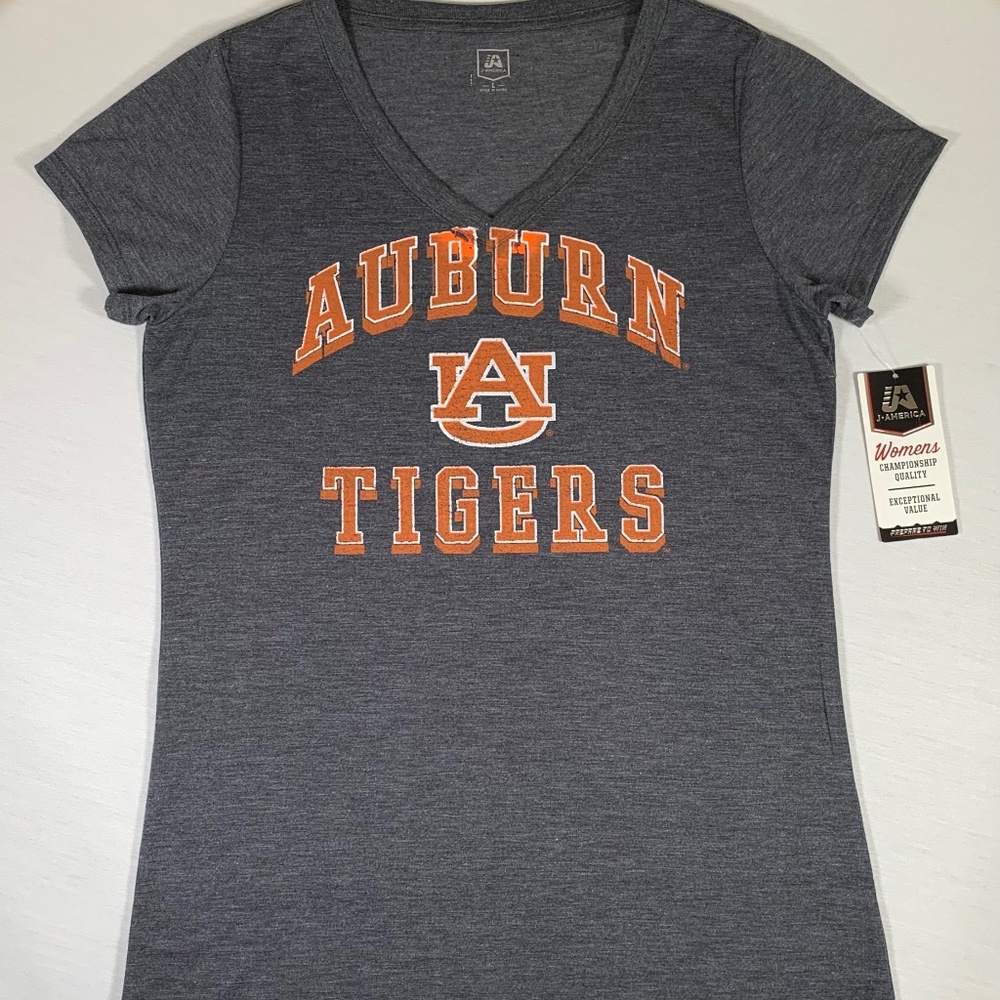 AUBURN TIGERS SHIRT WOMENS LARGE NCAA GRAY